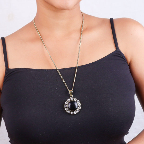 Brass Fashion Pendant & Earrings Set without Chain