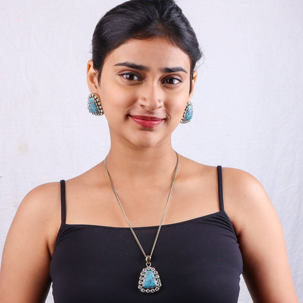Brass Fashion Pendant & Earrings Set without Chain