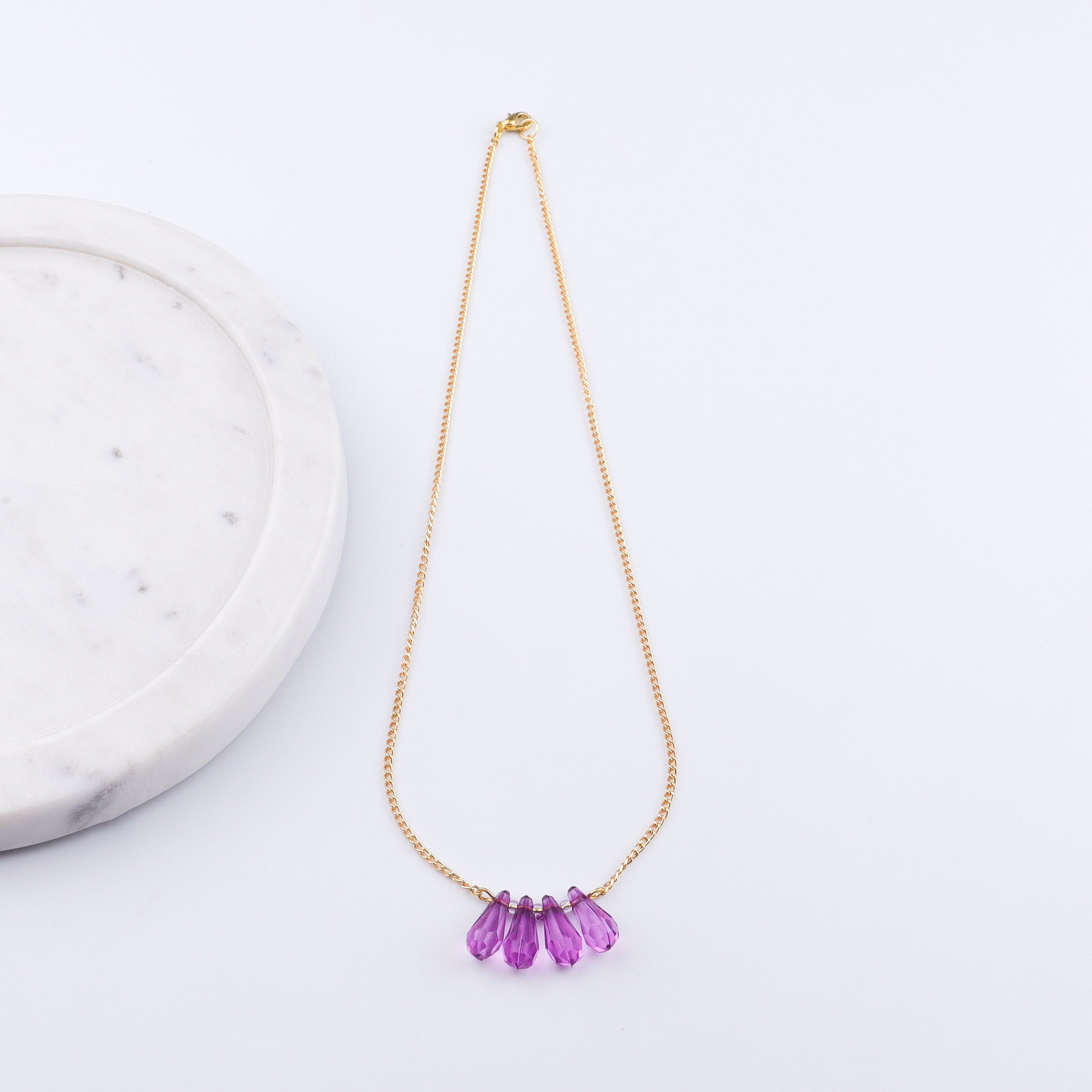 22K Gold Plated Brass Fashion Necklace