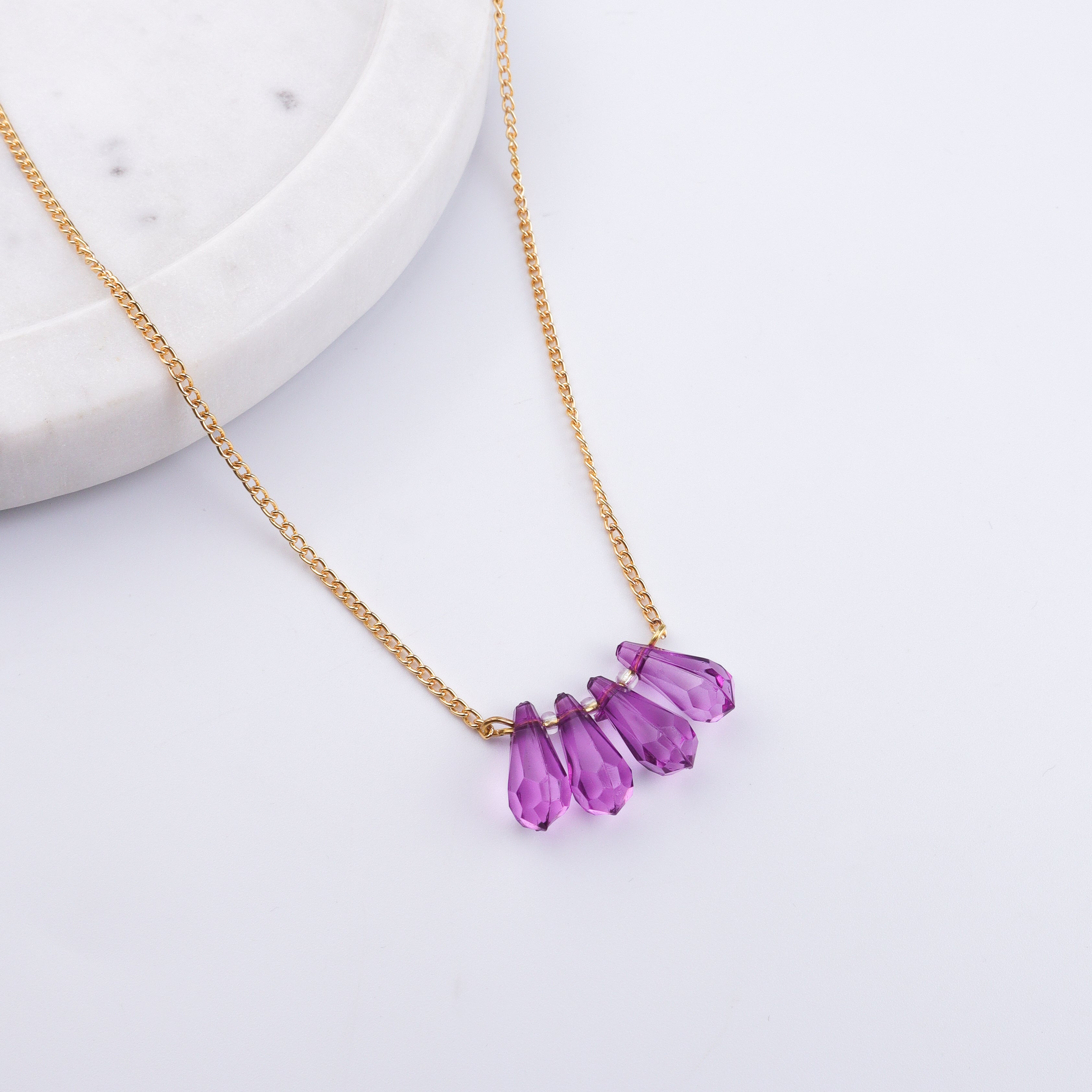 22K Gold Plated Brass Fashion Necklace