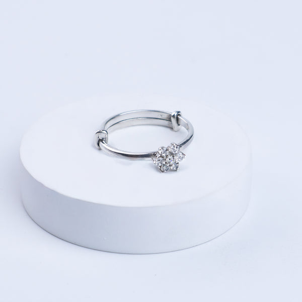 Flower Ring Big | CZ | 92.5 Silver