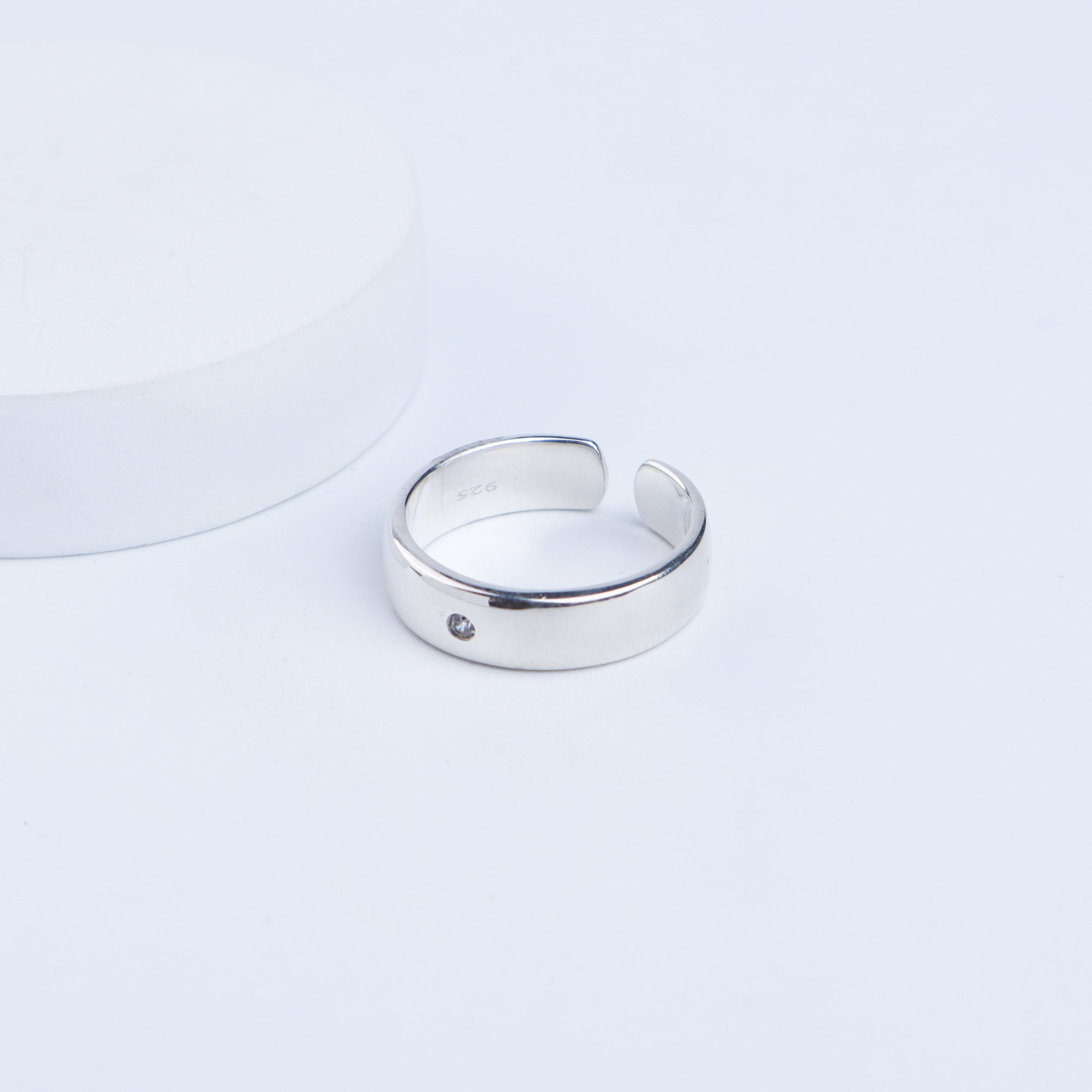 Silver CZ Unisex Band Ring | 92.5 Silver