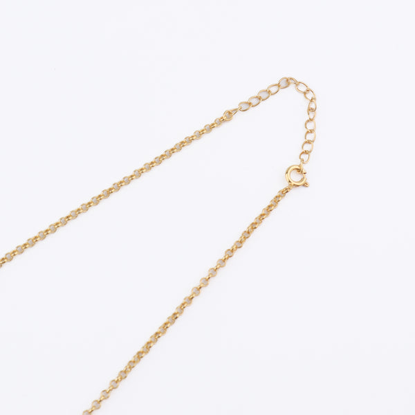 Gold chain necklace with adjustable clasp