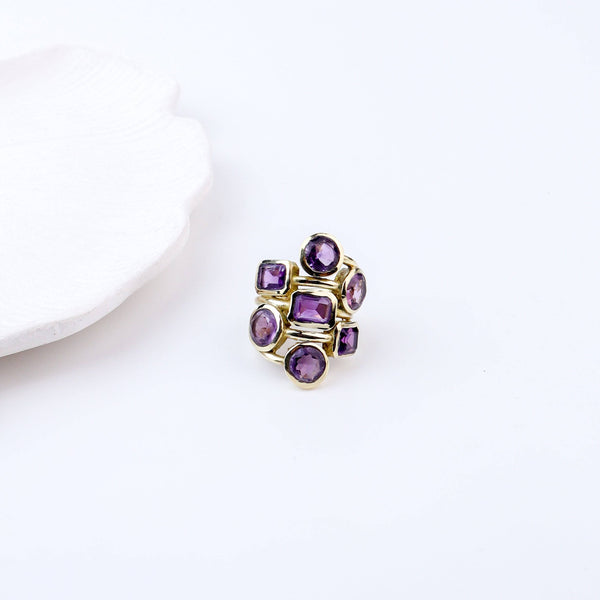 Detailed view of Brass Fashion Ring highlighting intricate motifs, textured surface, and refined brass finish