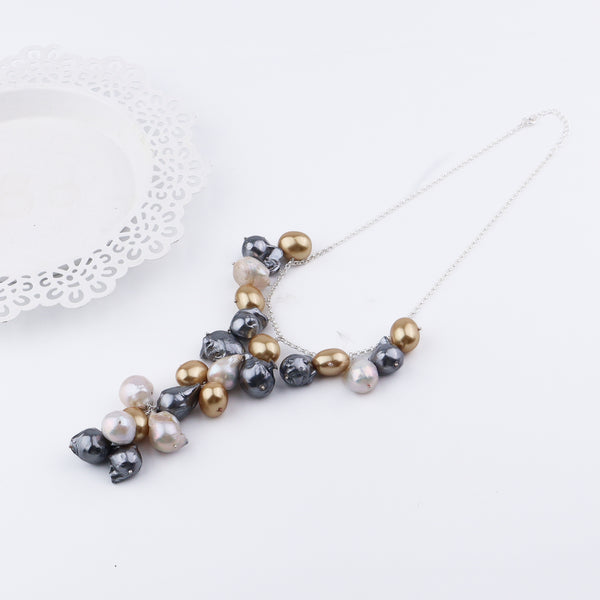 Luxe Necklace - Baroque Pearls
