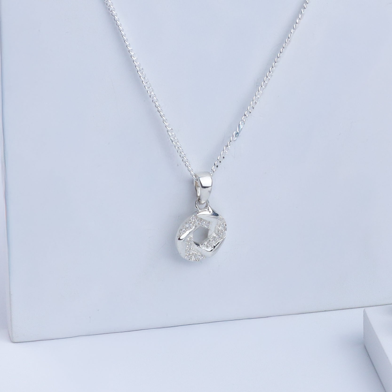 Spiral Set With Chain | CZ | 92.5 Silver