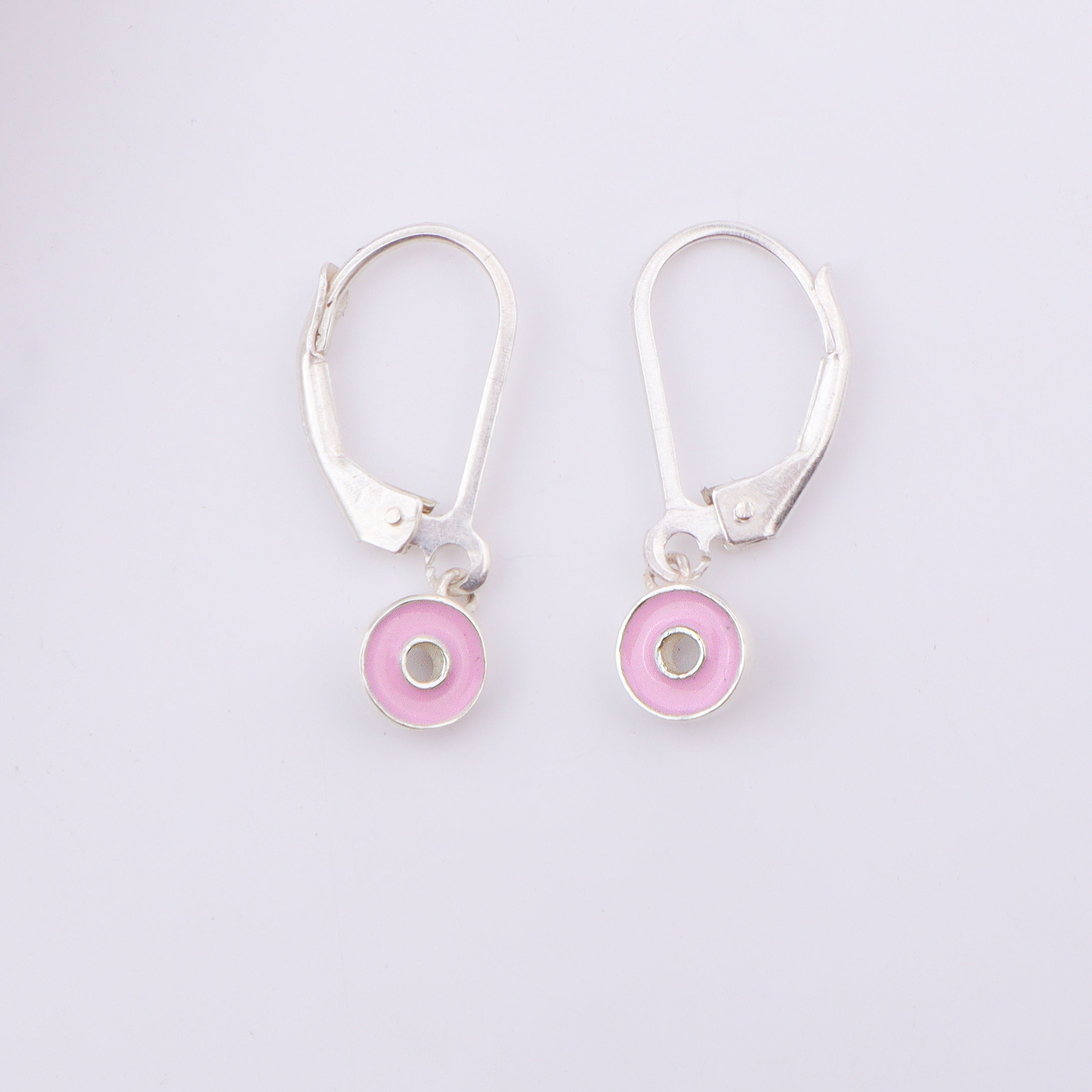Enamel Donut Dangler Earrings