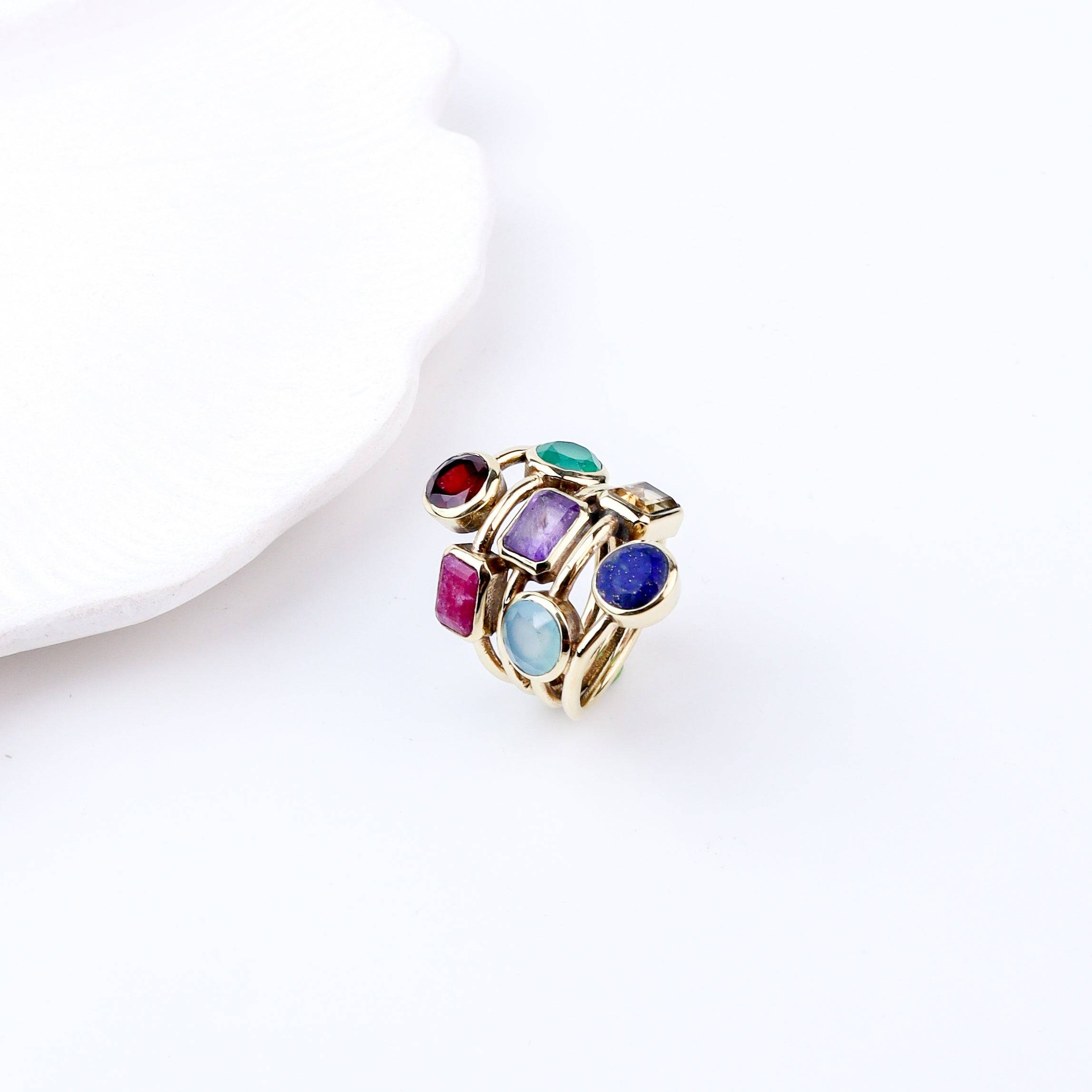 Close-up of Brass Fashion Ring showcasing intricate detailing, unique design, and fine craftsmanship