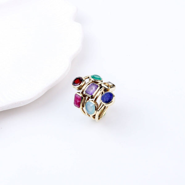 Close-up of Brass Fashion Ring showcasing intricate detailing, unique design, and fine craftsmanship