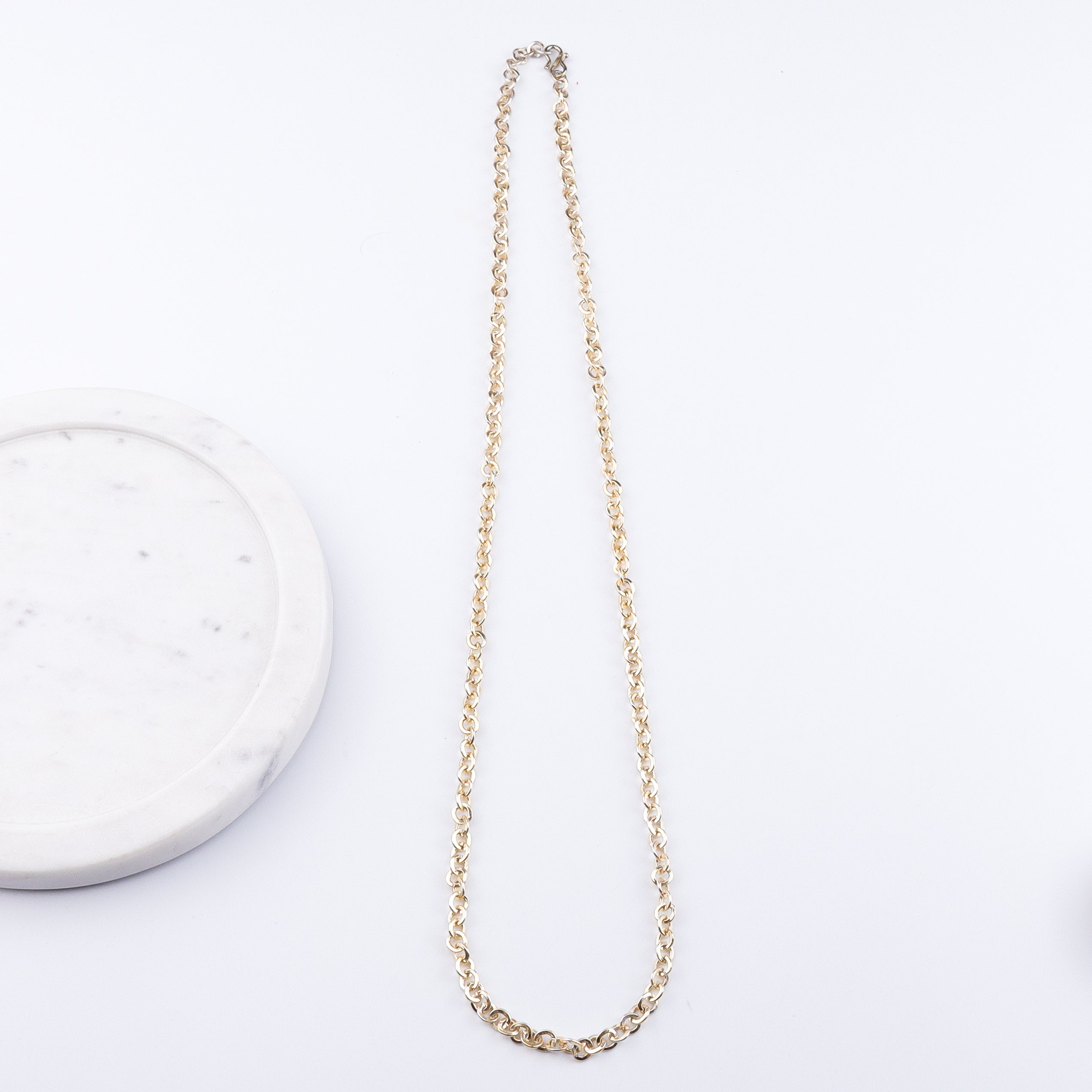 22K Gold Plated Brass Fashion Necklace