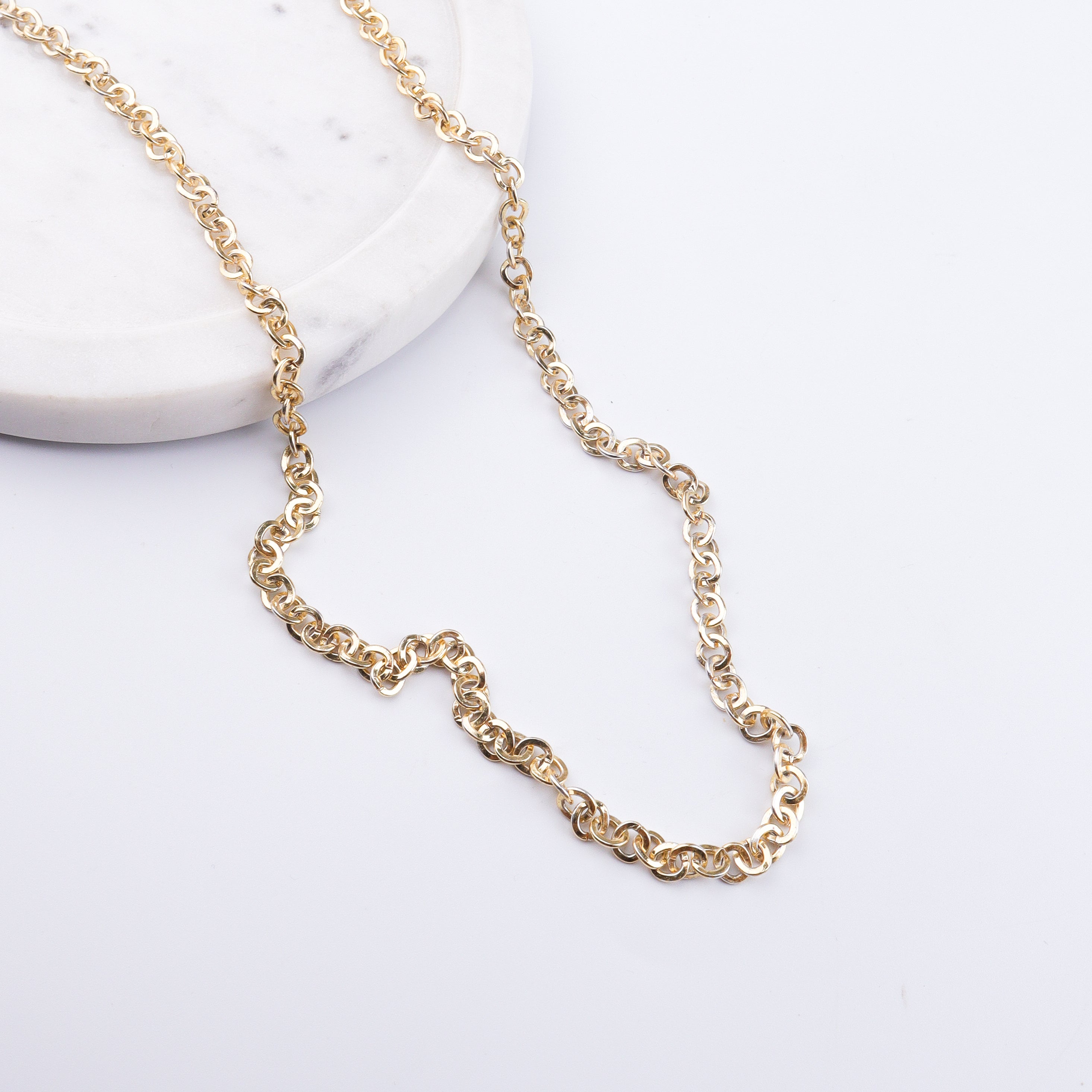 22K Gold Plated Brass Fashion Necklace