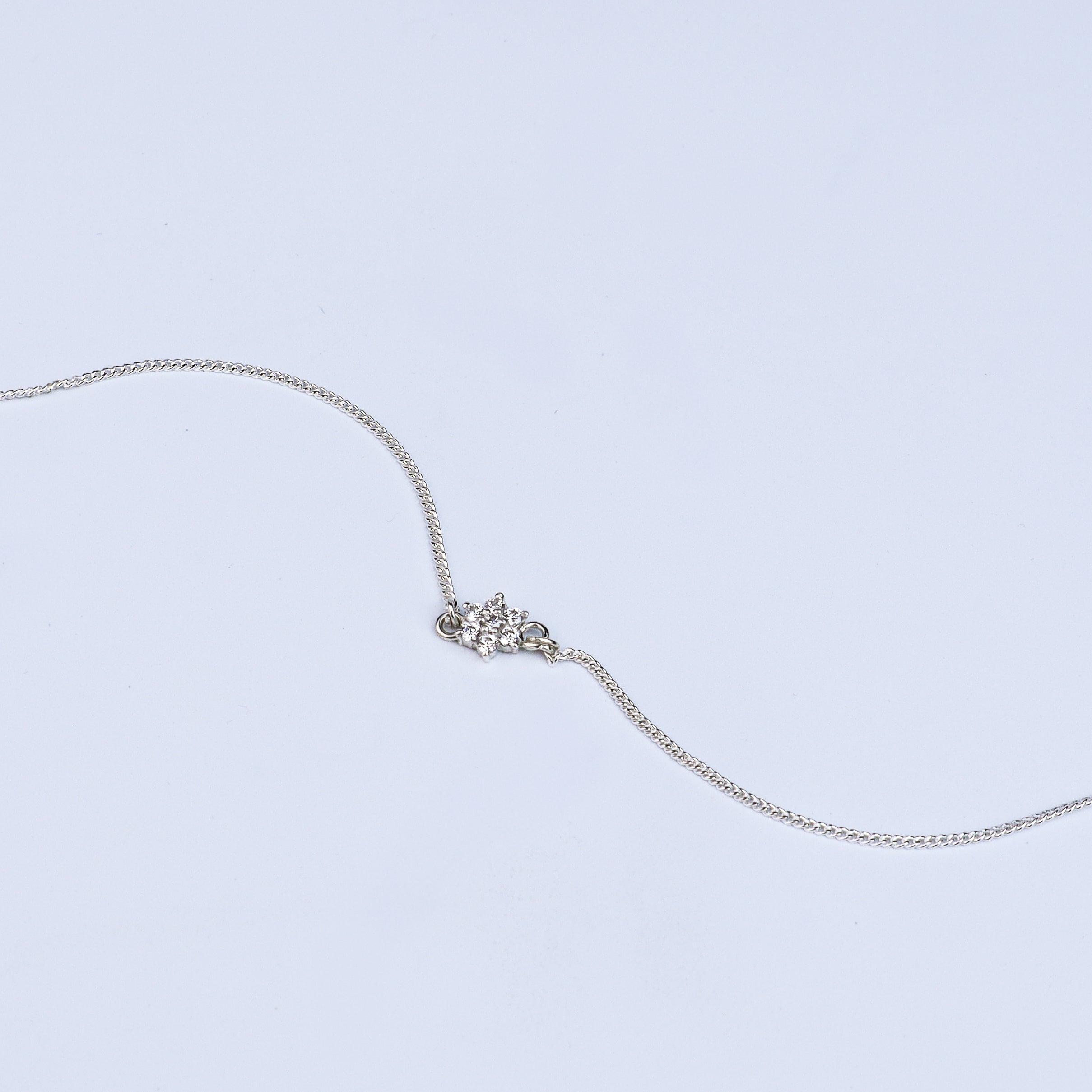 Single Flower Motif Bracelet | CZ | 92.5 Silver