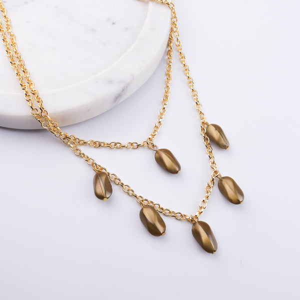 22K Gold Plated Brass Fashion Necklace