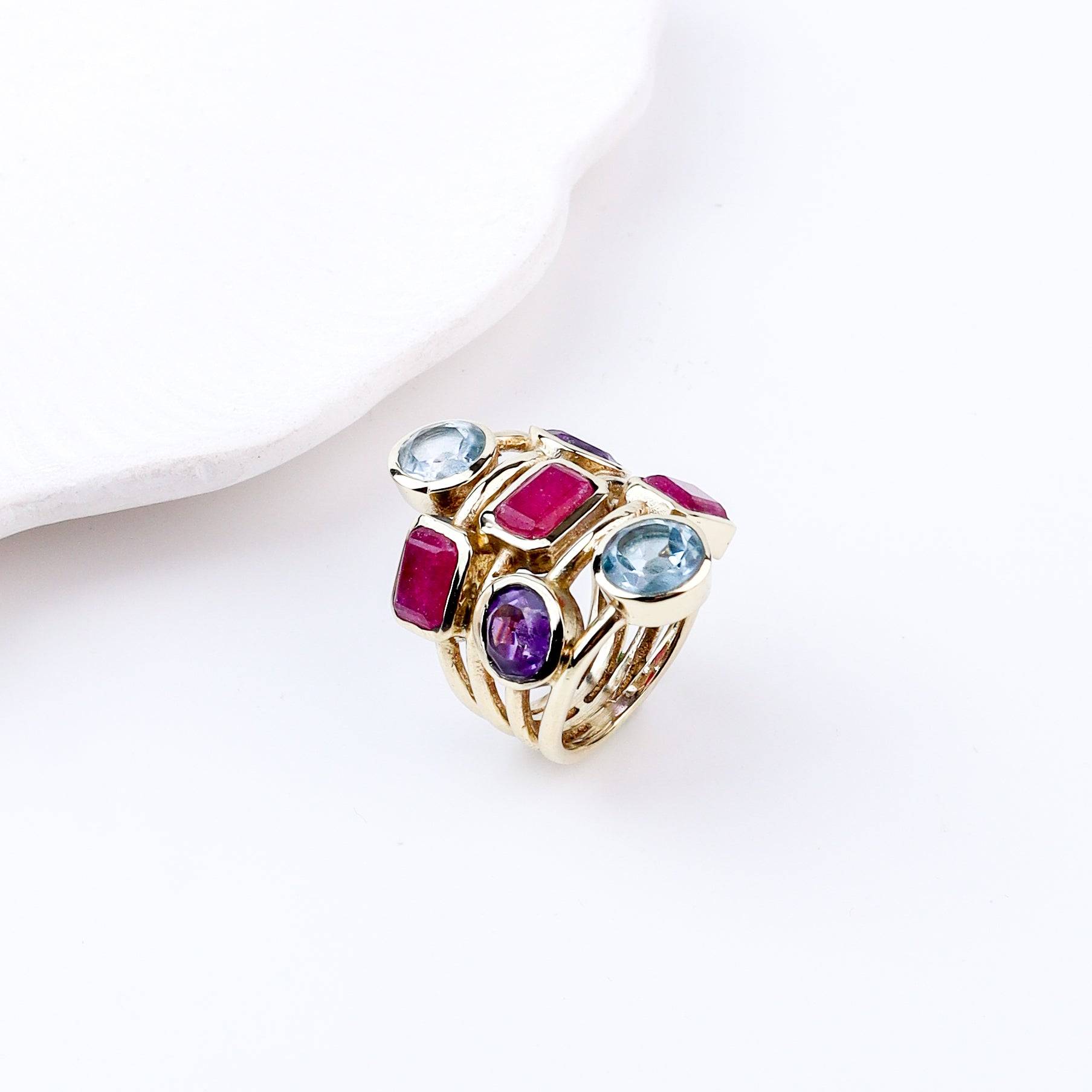 Brass Fashion Ring showcasing the brass material, detailed craftsmanship, and smooth polished finish
