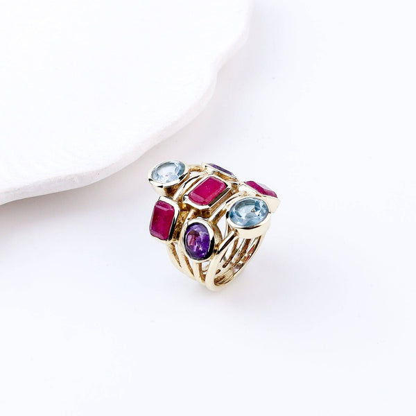 Brass Fashion Ring showcasing the brass material, detailed craftsmanship, and smooth polished finish