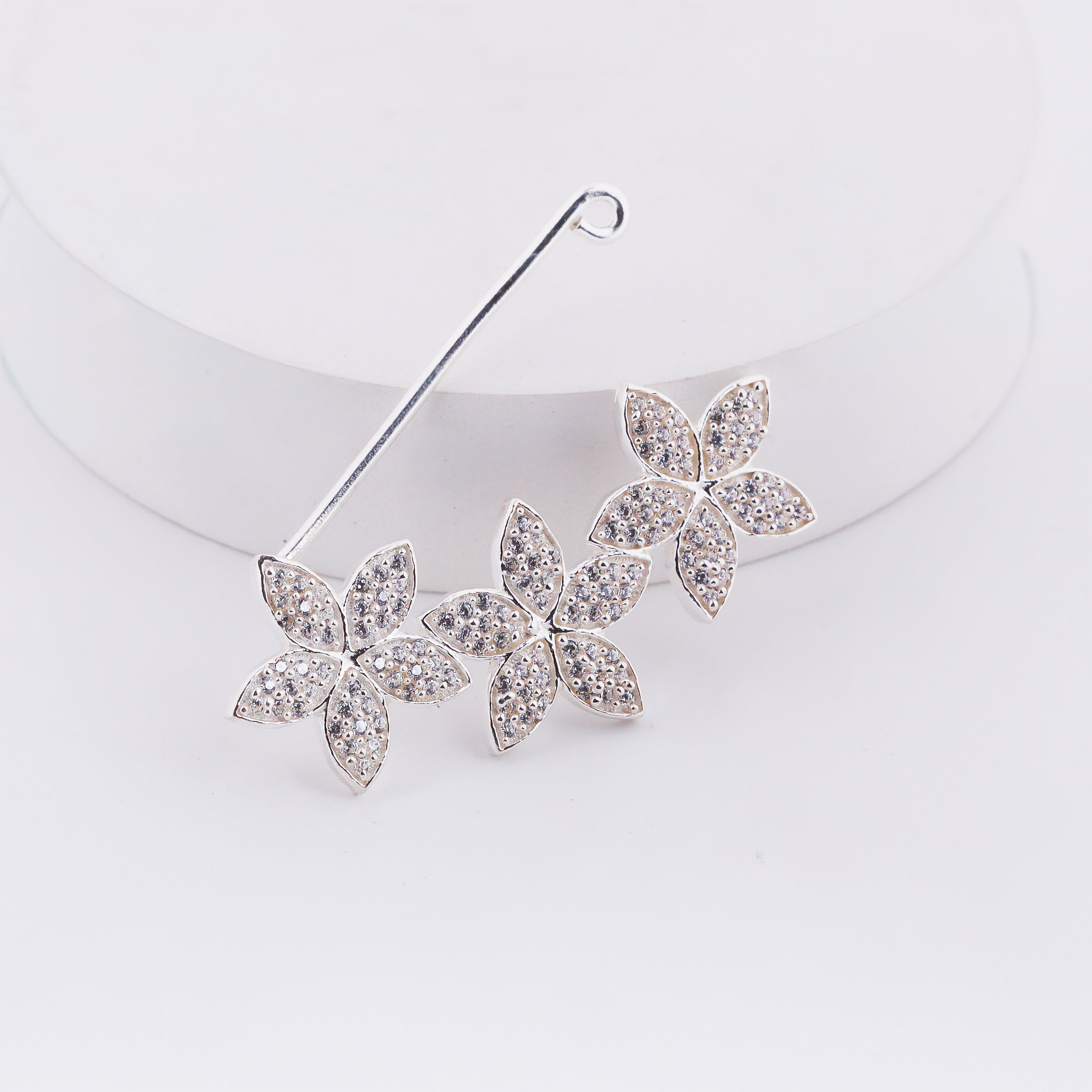 CZ Flower Nath Clipon (Big)