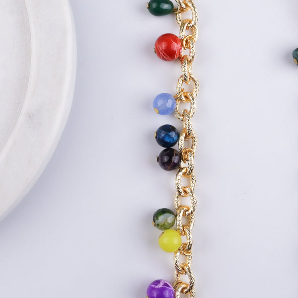 22K Gold Plated Brass Fashion Necklace