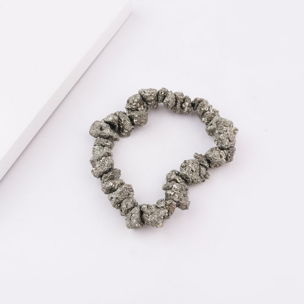 Silver pyrite bracelet with purity certificate