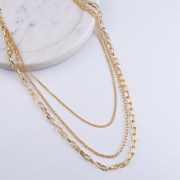22K Gold Plated Brass Fashion Necklace