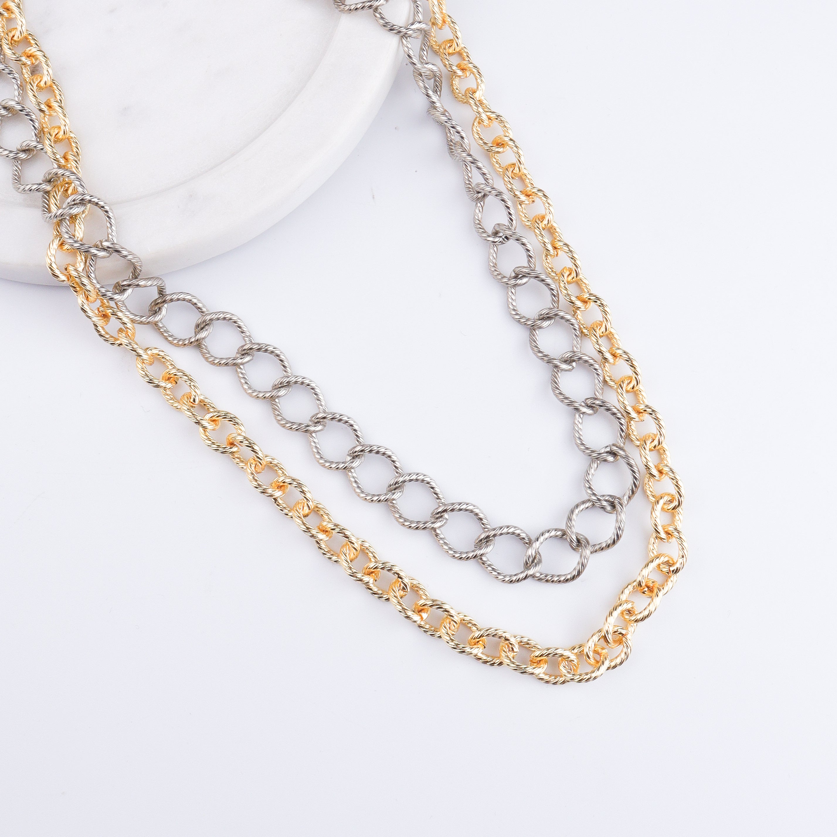 22K Gold Plated Brass Fashion Necklace