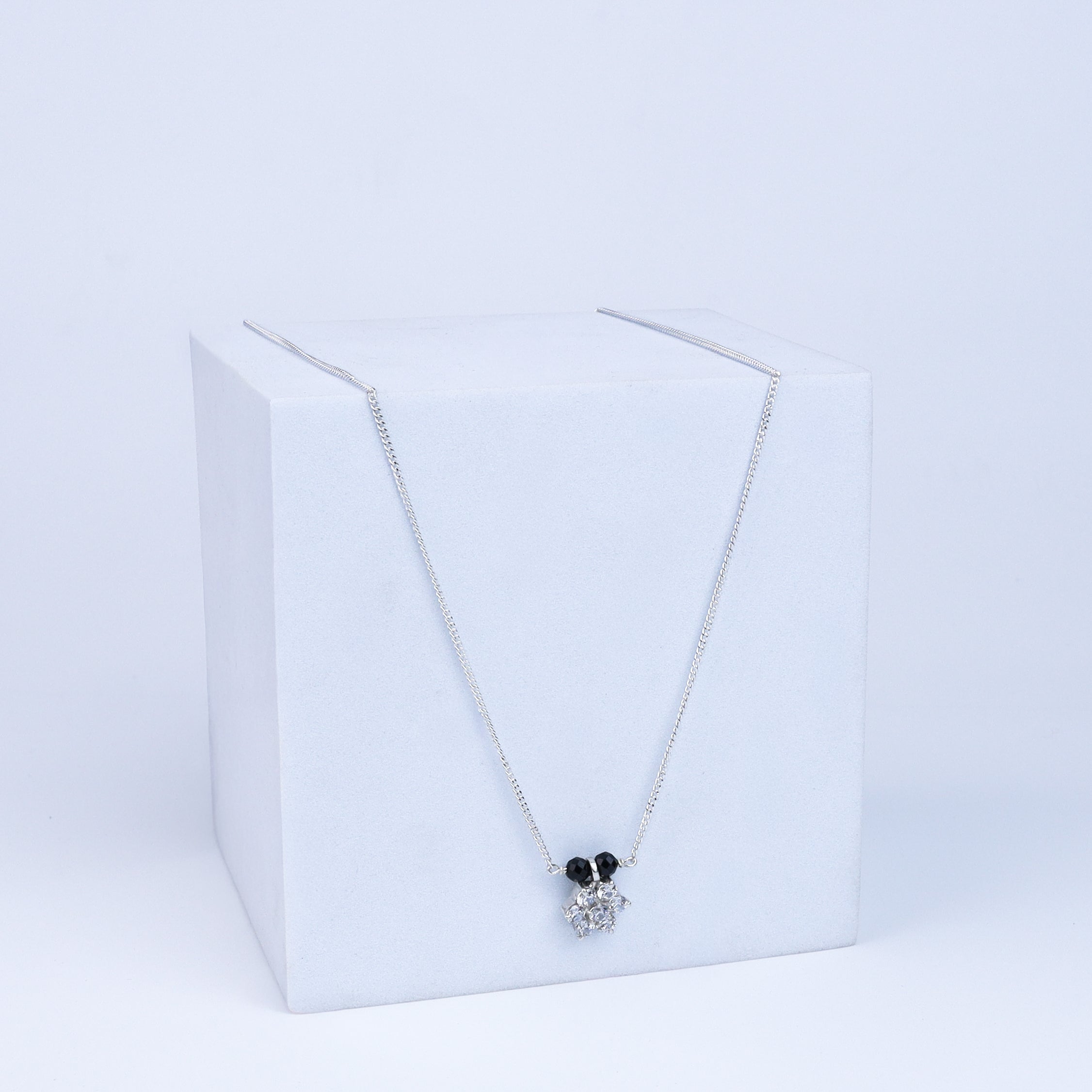 Small Single Flower Motif Chain Mangalsutra | CZ | 92.5 Silver