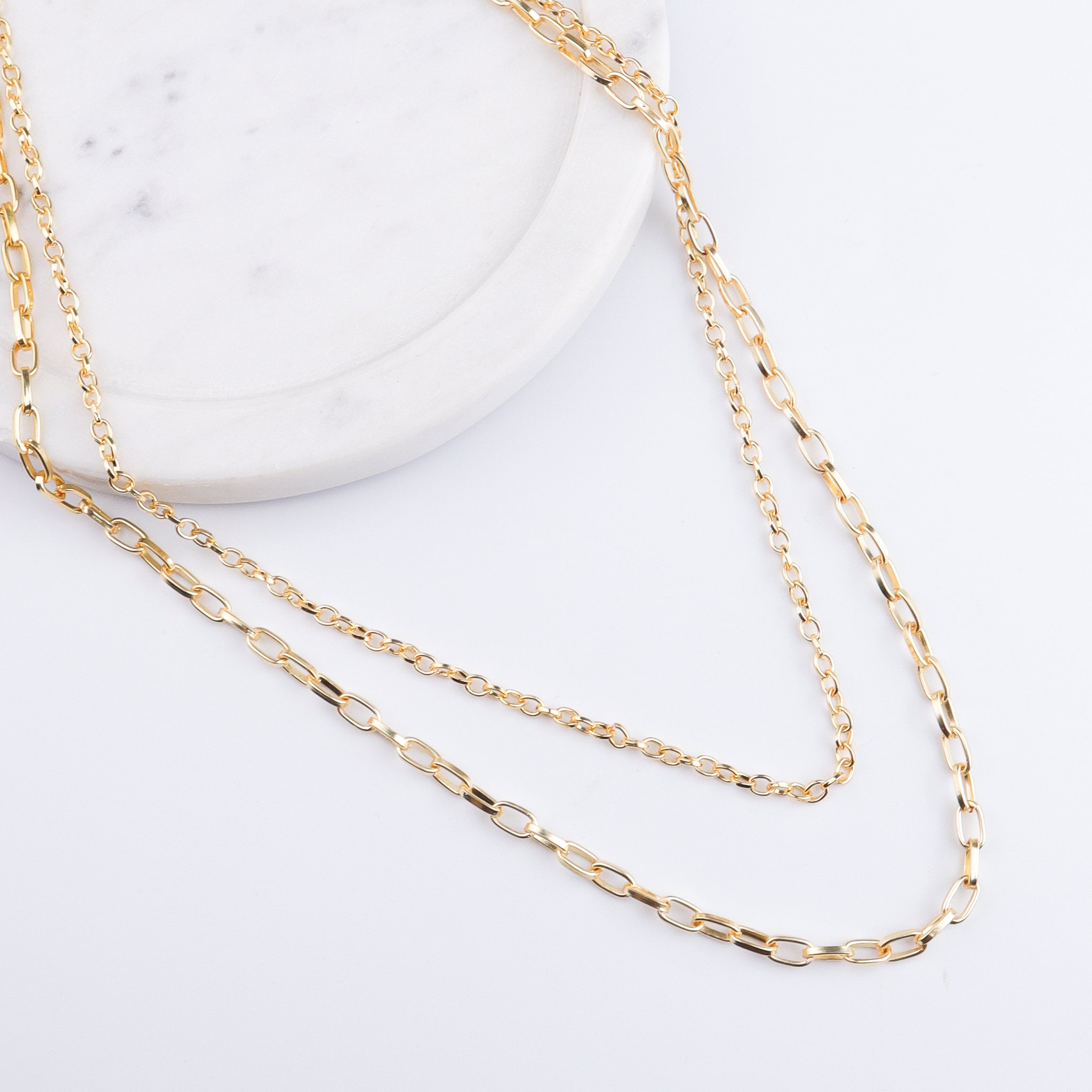 22K Gold Plated Brass Fashion Necklace