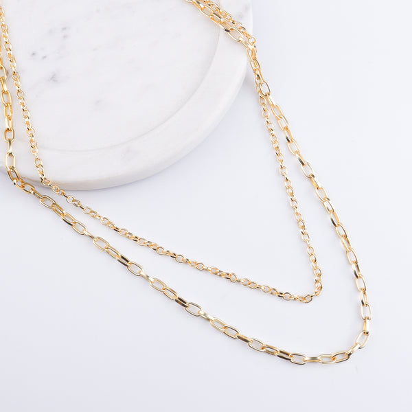 22K Gold Plated Brass Fashion Necklace