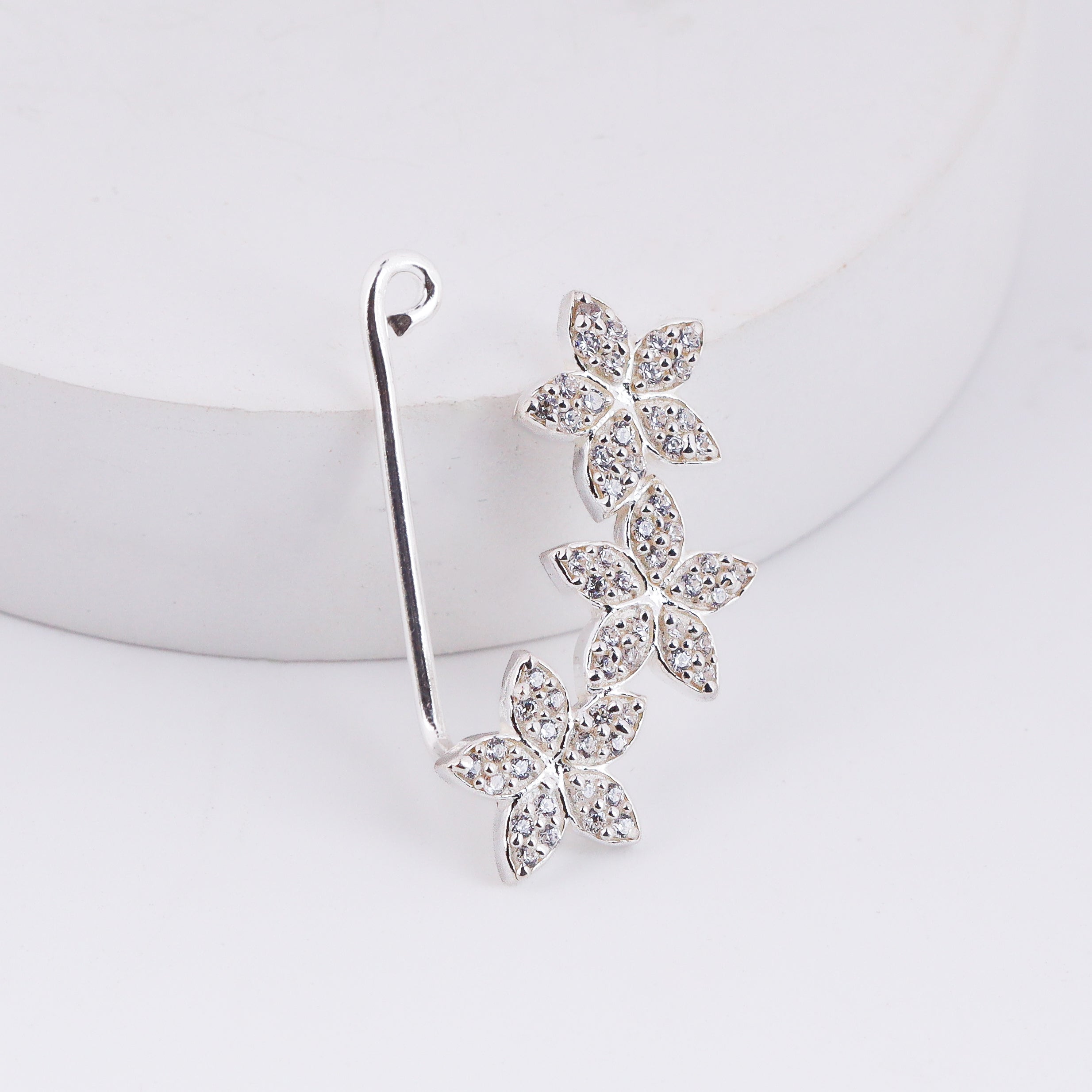 CZ Flower Nath Clipon (Small)