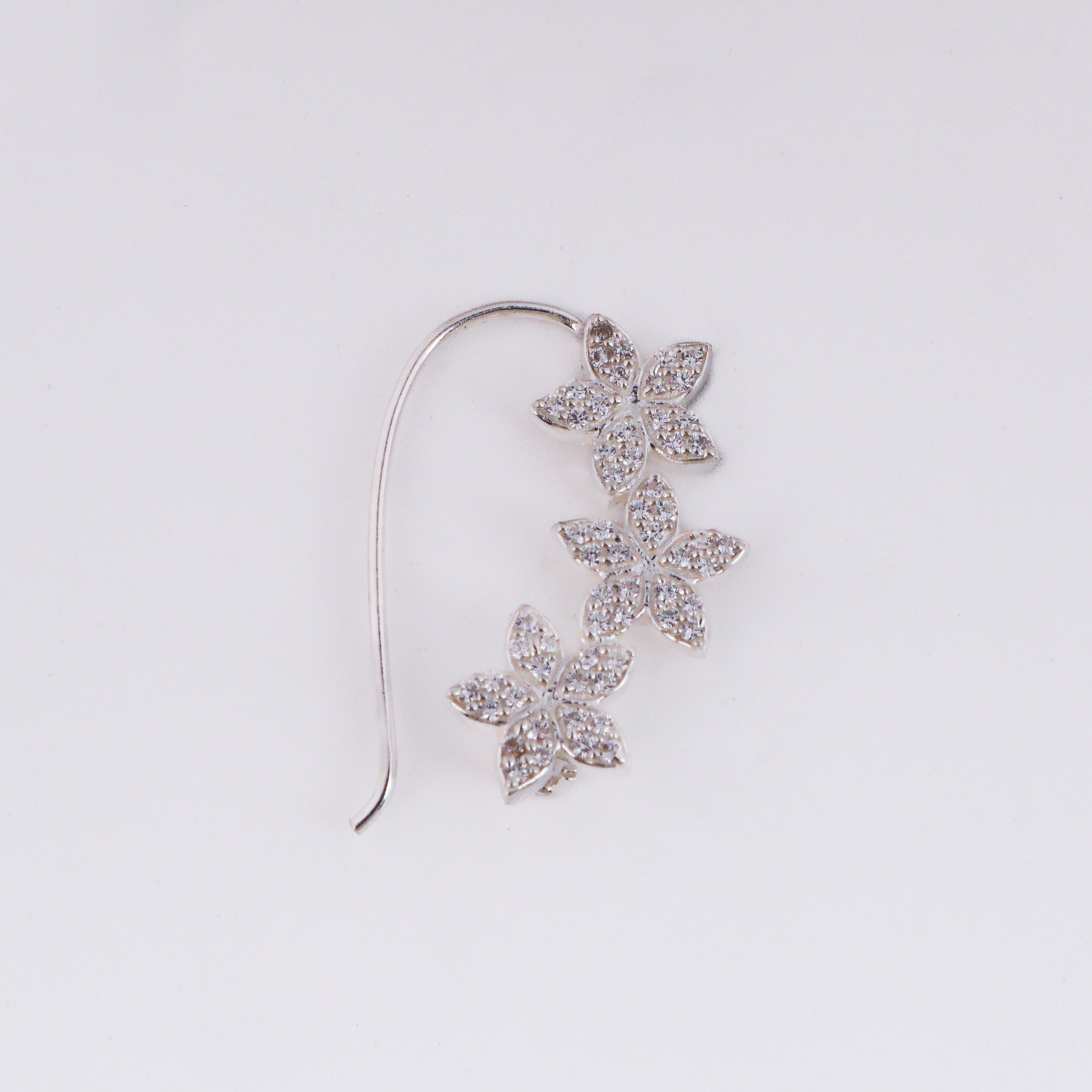 CZ flower nath pierced (Small)