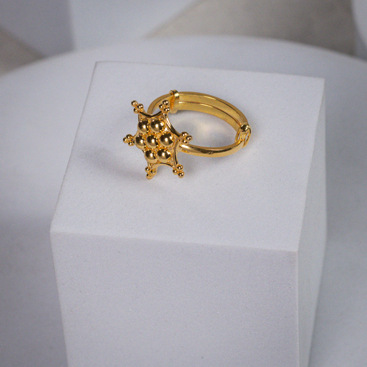 Silver Kudi Nakshatra Ring| 92.5 Silver | 22K Gold Plated