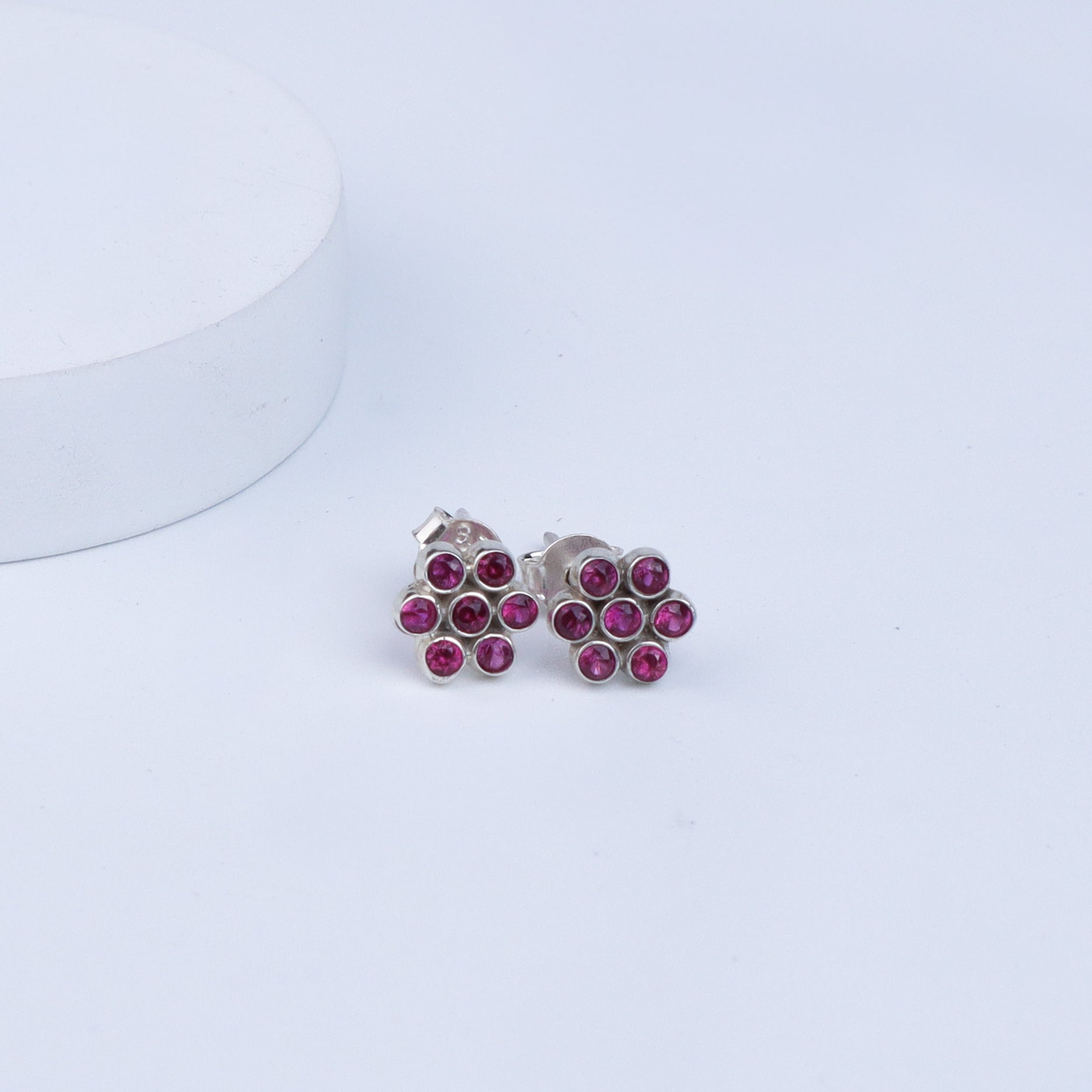Silver Zircon Pink Kudi (Setting) | CZ | 92.5 Silver