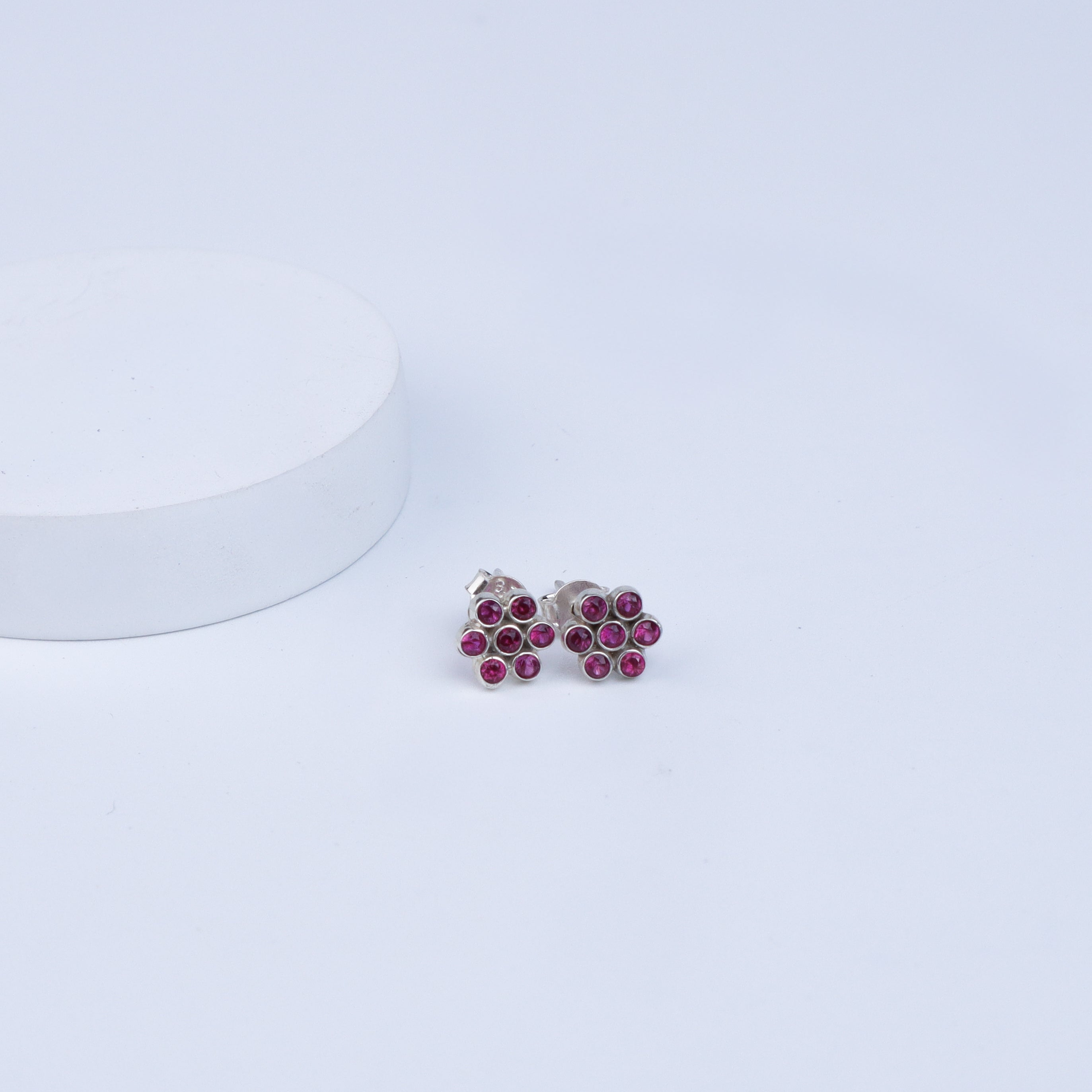 Silver Zircon Pink Kudi (Setting) | CZ | 92.5 Silver