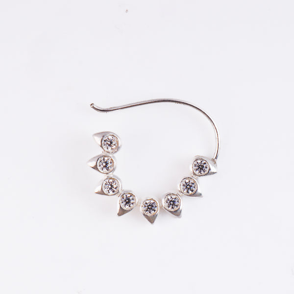CZ petal nath (Small) pierced