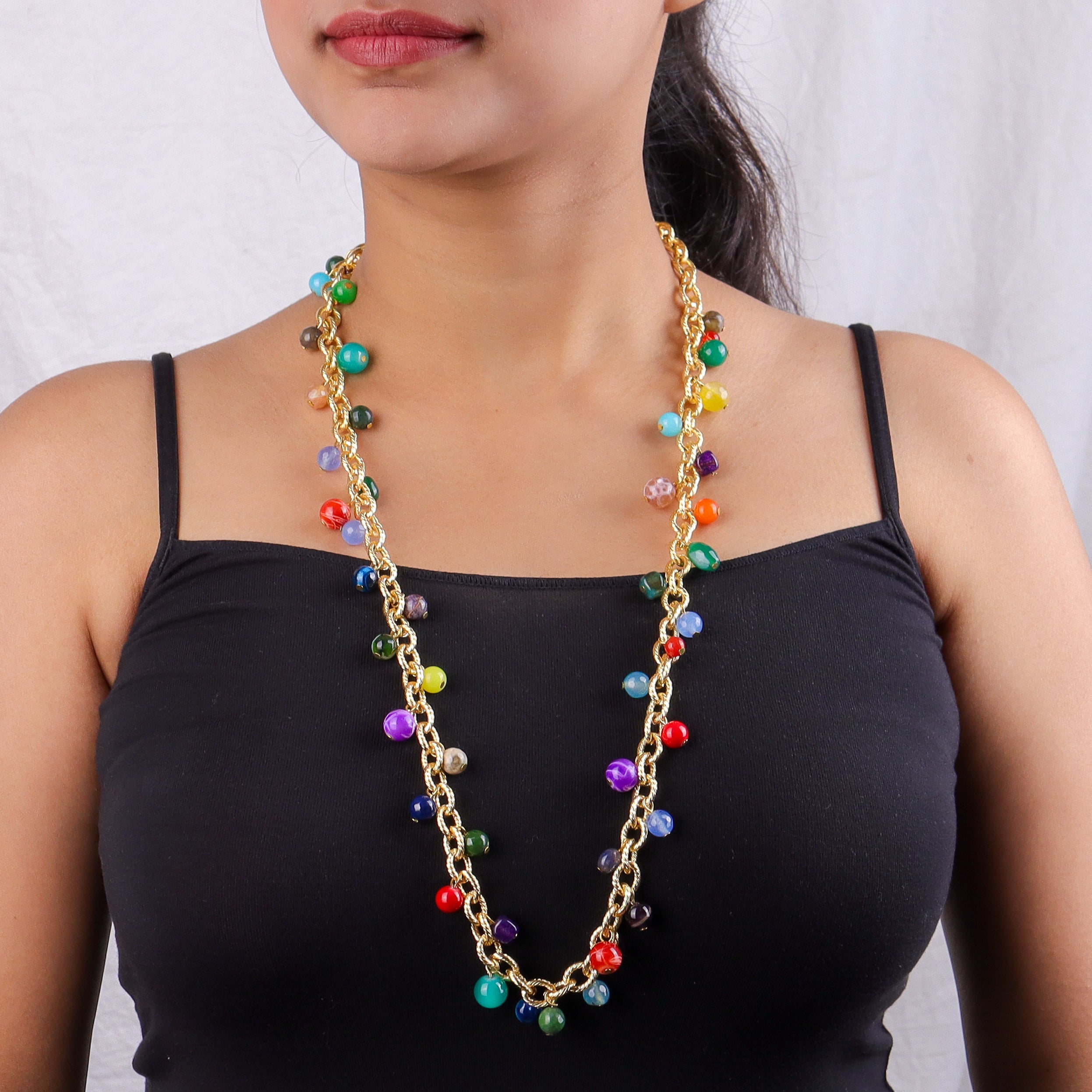 22K Gold Plated Brass Fashion Necklace