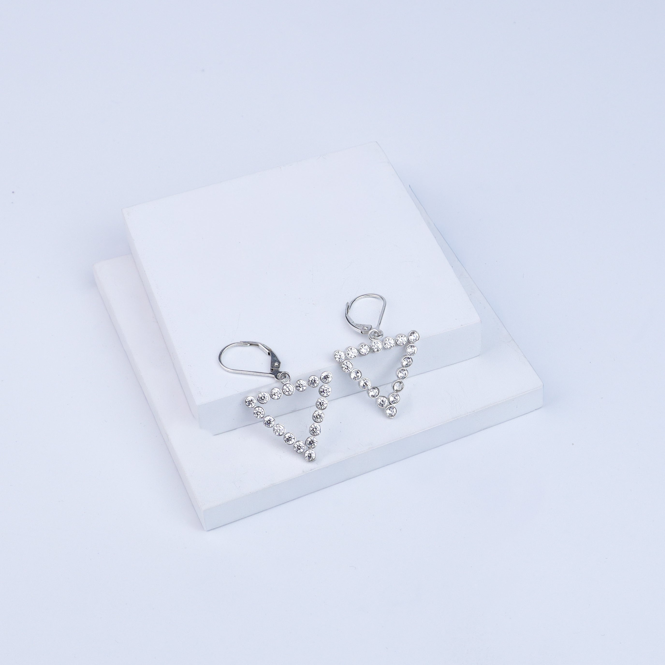 Triangle Silver Earring | CZ | 92.5 Silver