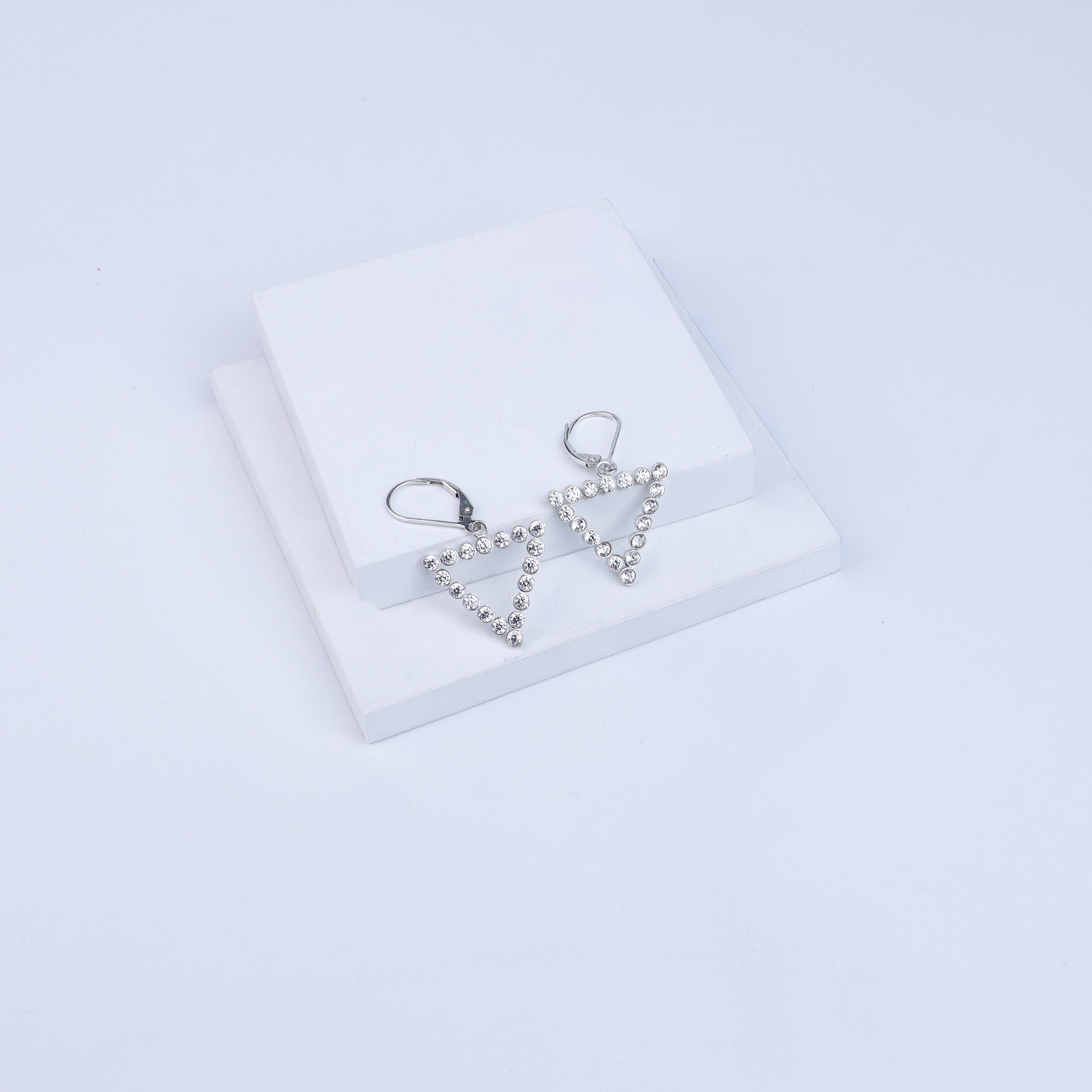 Triangle Silver Earring | CZ | 92.5 Silver