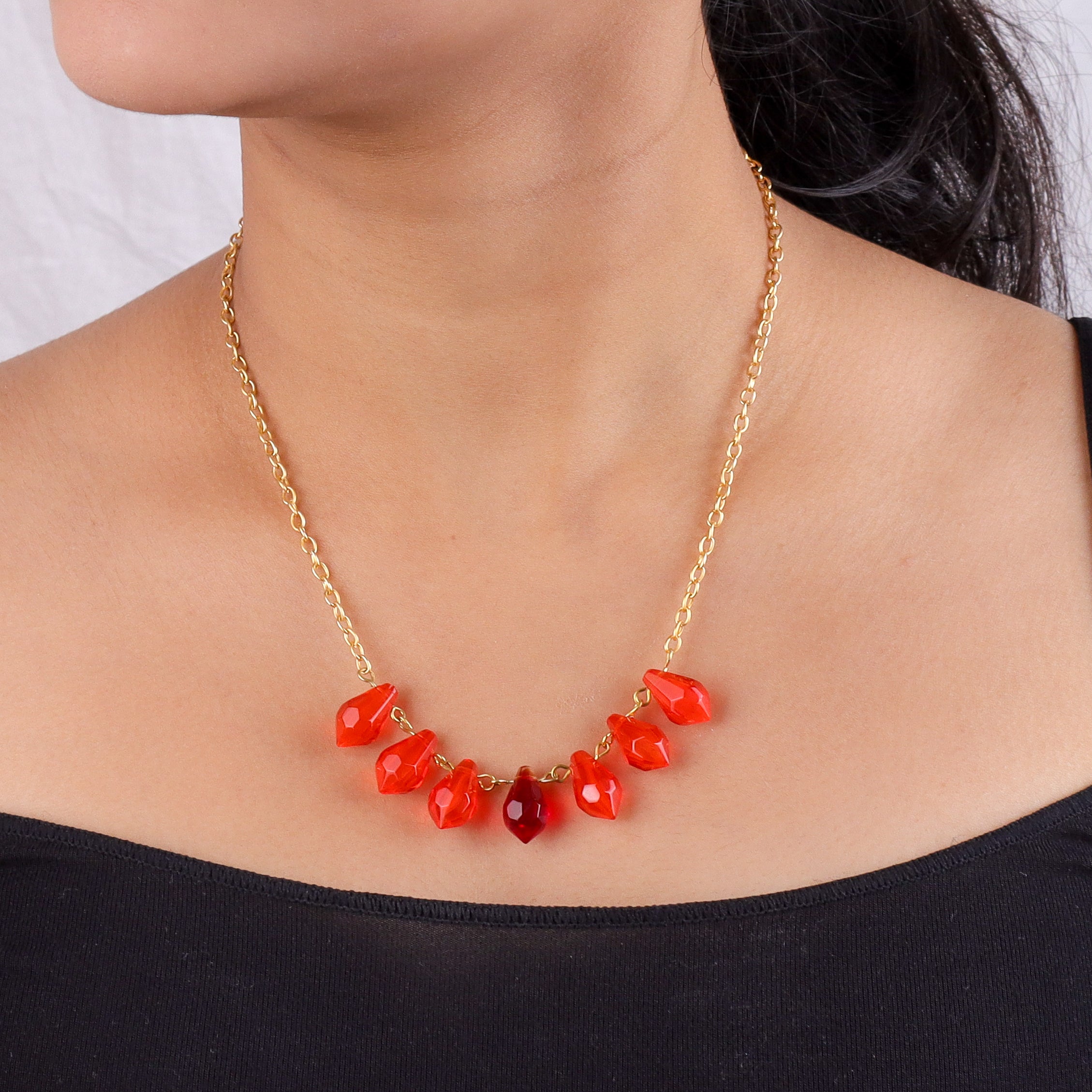 22K Gold Plated Brass Fashion Necklace