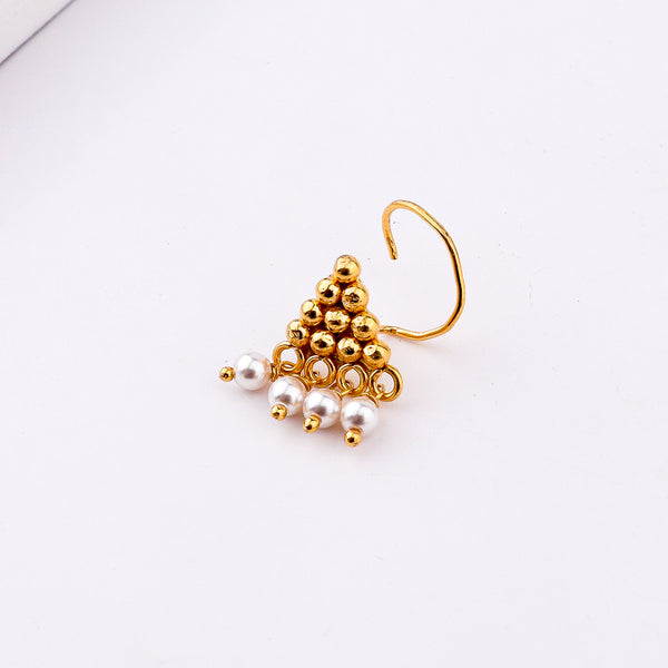 Pyramid Pierced Nose Pin | 22K Gold-Plated (Large)