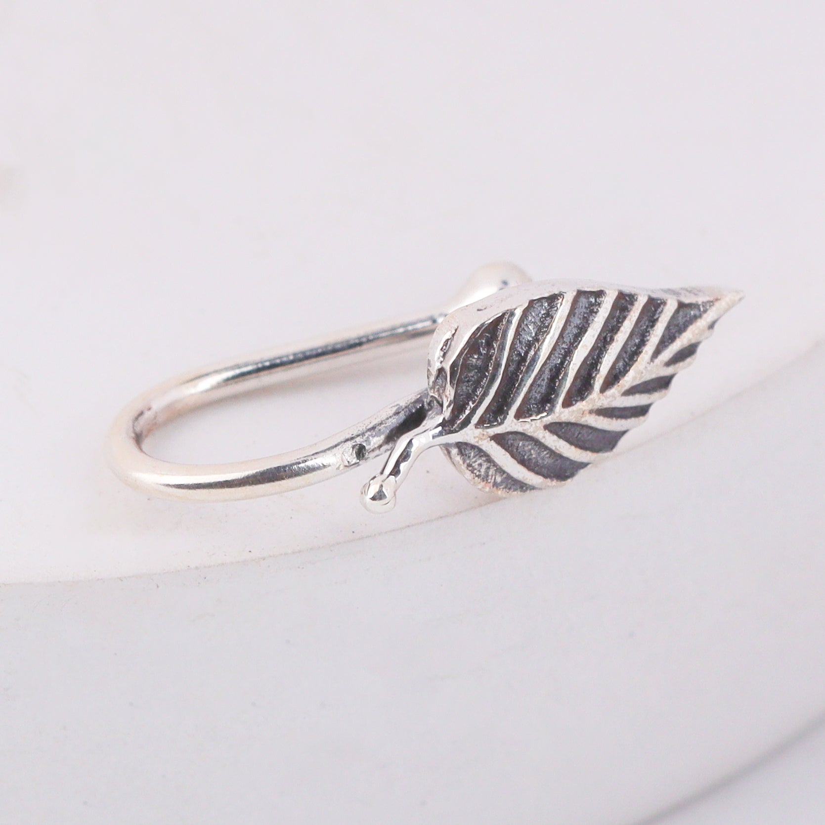 Silver leaf nose pin - Casting (Clip on)