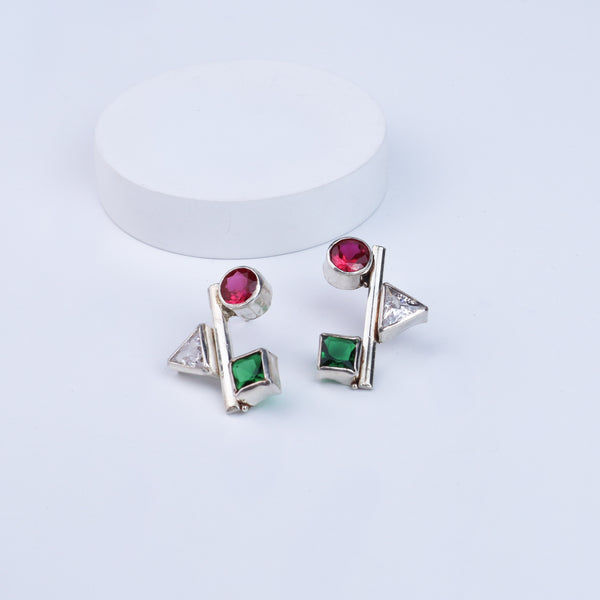 Geometric Earring | CZ | 92.5 Silver