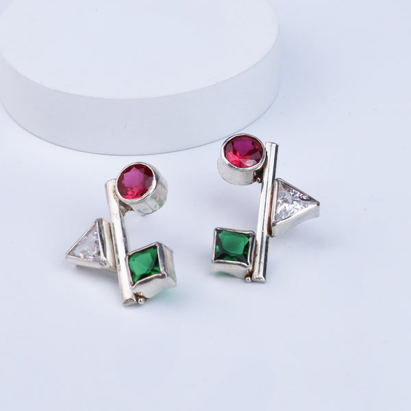 Geometric Earring | CZ | 92.5 Silver