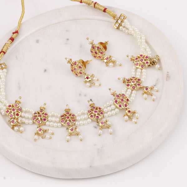 22K Gold Plated Fashion Choker Set