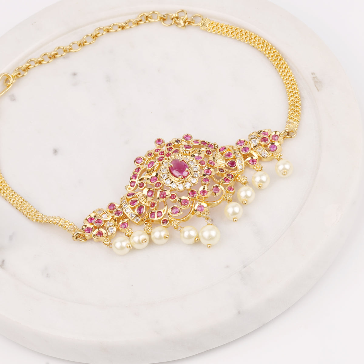 22K Gold Plated Fashion Arm Band cum Necklace
