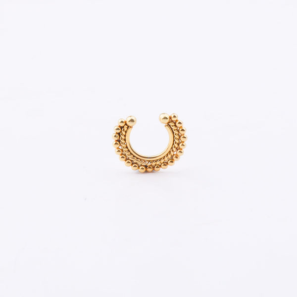 Dotted Septum Nose Ring | 22K Gold-Plated