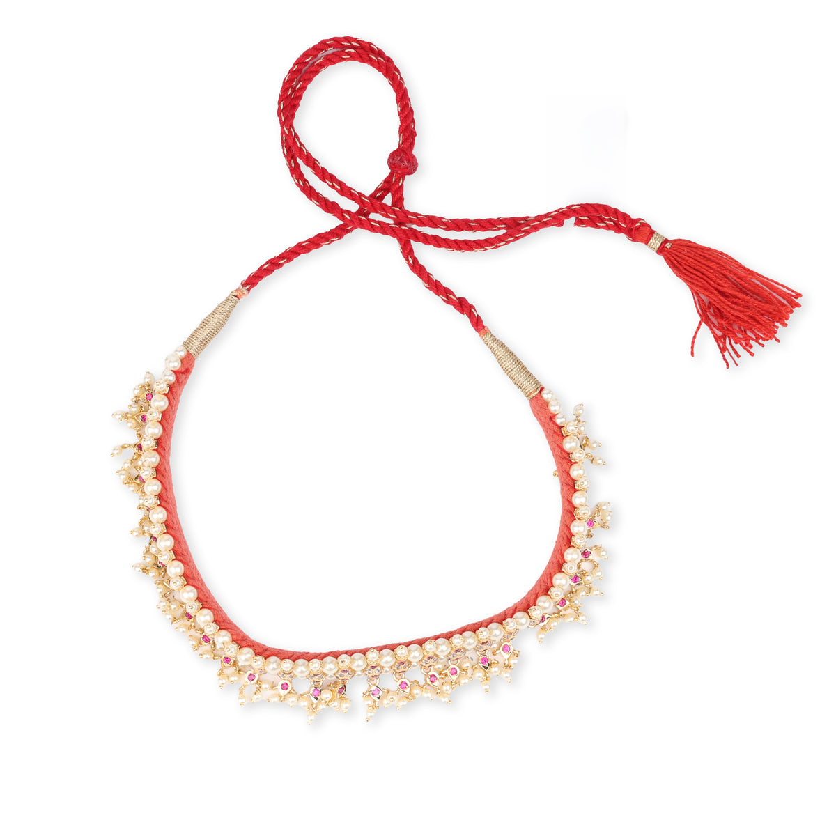 22K Gold Plated Fashion Pearl Chinchpeti