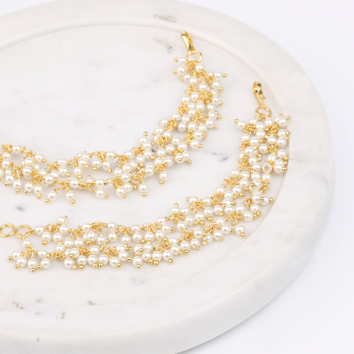 22K Gold Plated Fashion Pearl Bunch Vel