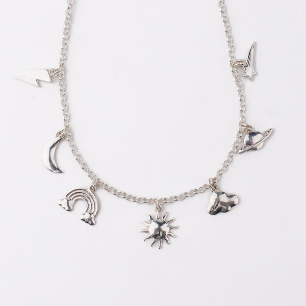 Silver Sky Charm Necklace