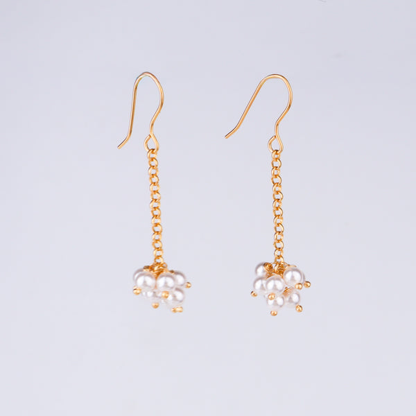 Pearl Bunch Earrings | 22K Gold-Plated | 92.5 Silver
