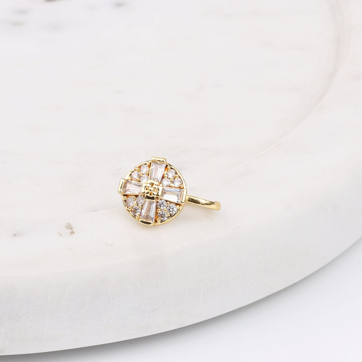 22K Gold Plated Fashion Bugadi / Nose Pin