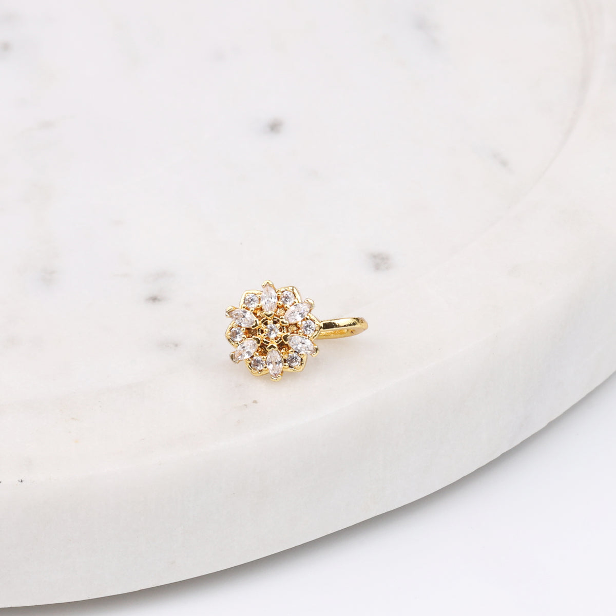 22K Gold Plated Fashion Bugadi / Nose Pin